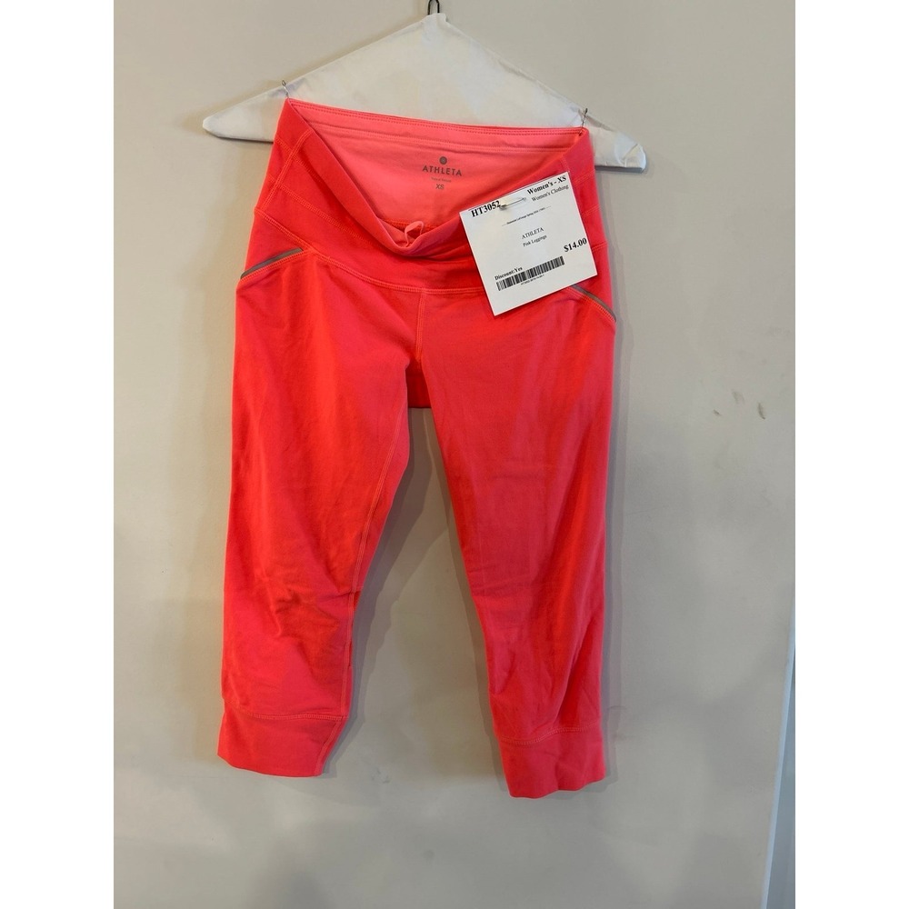 ATHLETA Pink Leggings XS Cropped